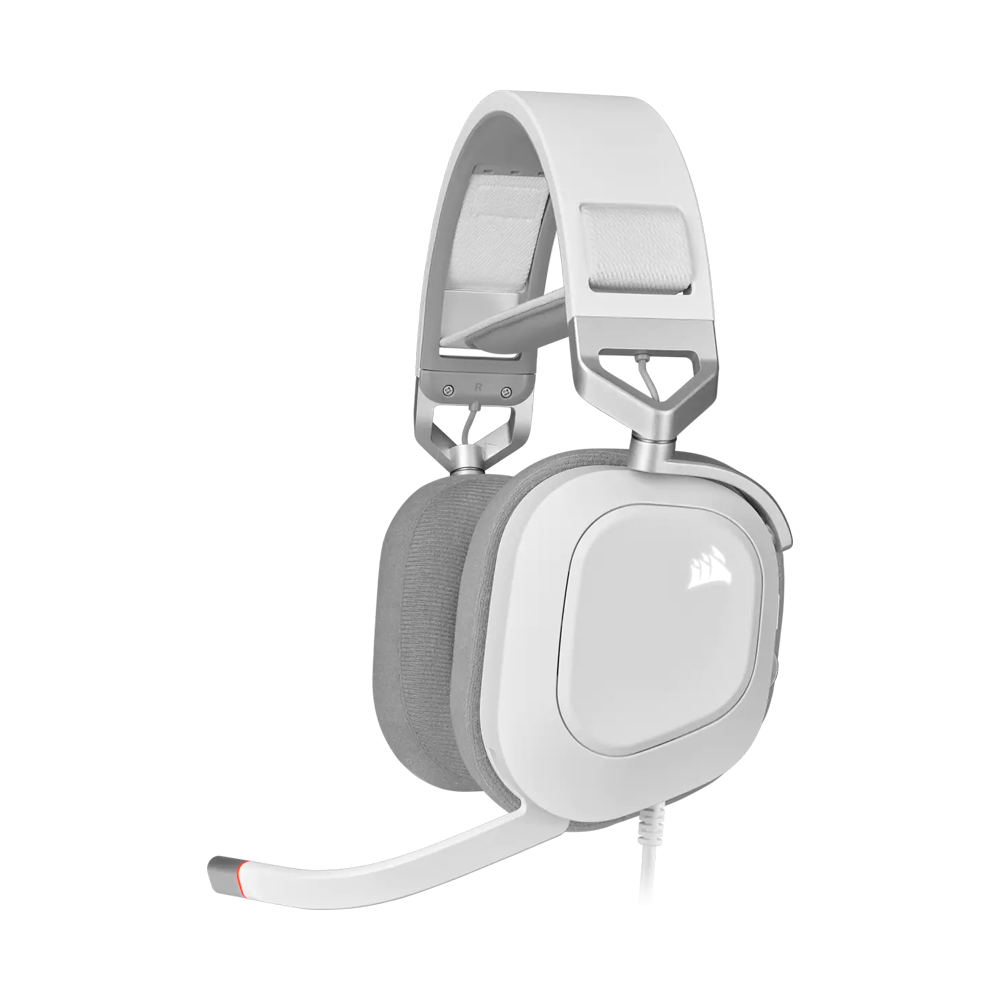 CORSAIR HS80 RGB Wired Gaming Headset - White