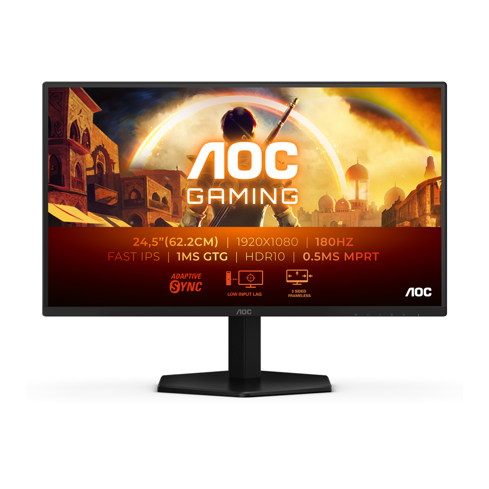 AOC 25G42E 24.5 Inch 180Hz FHD 1ms IPS Gaming Monitor - Black