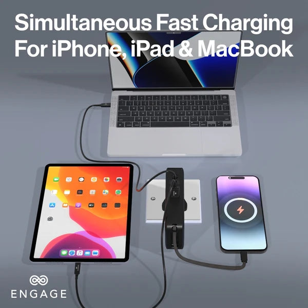 Engage Hybrid 65W Gan Charger 10000 Mah Power Bank (38.5W/H)