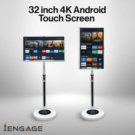 iEngage 32 4K Android 14 Rotating Touch Screen W/ Built-In Camera(Wifi) (8/128)