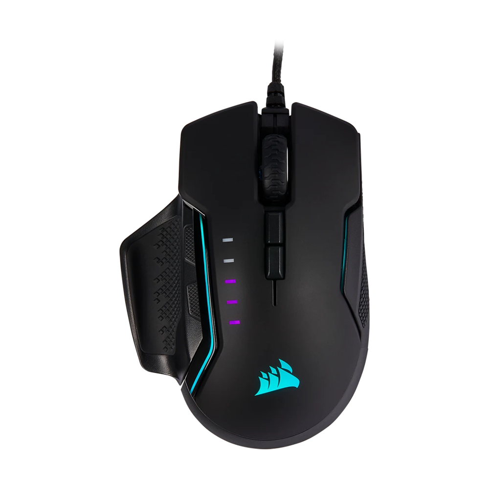 CORSAIR GLAIVE PRO RGB Wired Gaming Mouse - Aluminum Black