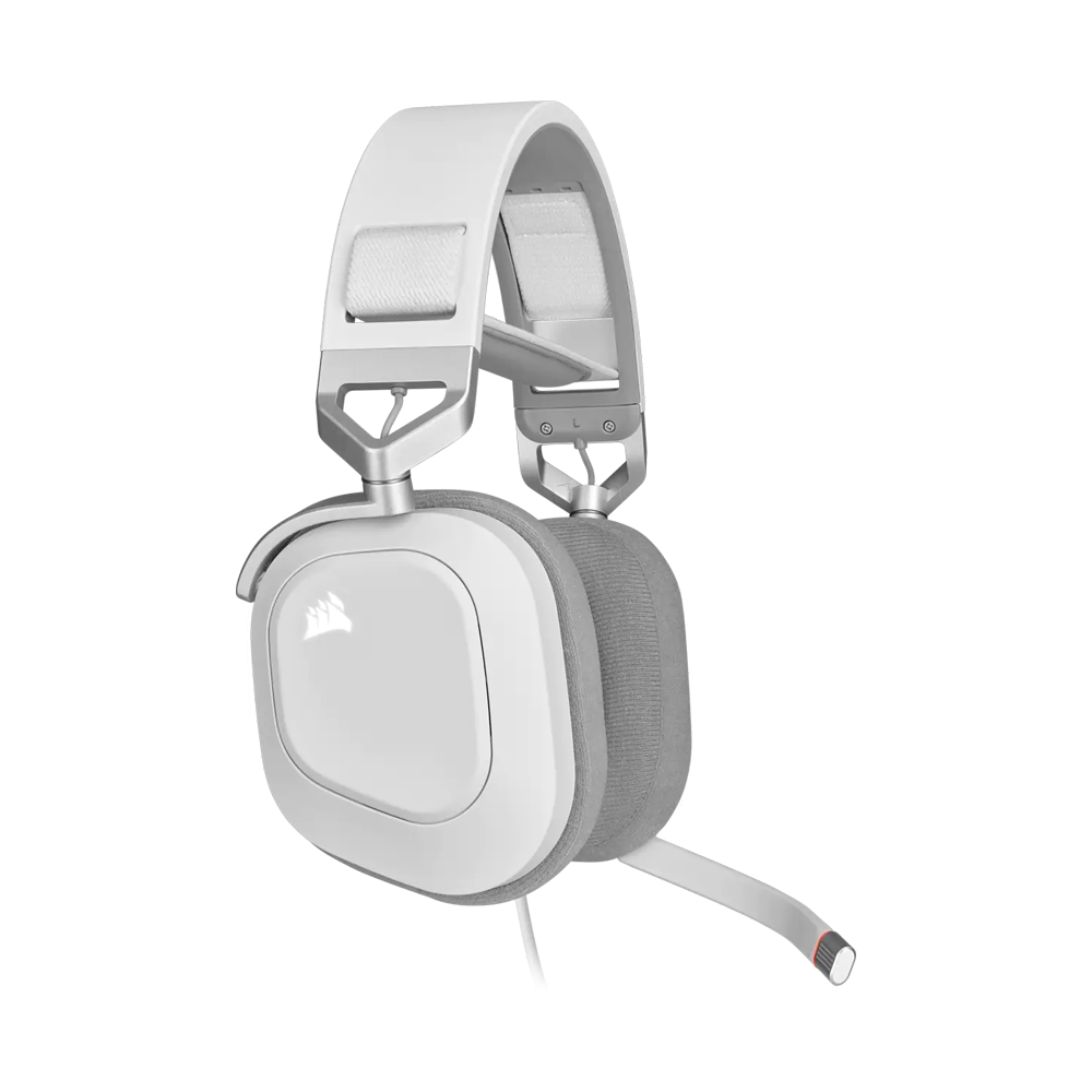 CORSAIR HS80 RGB Wired Gaming Headset - White