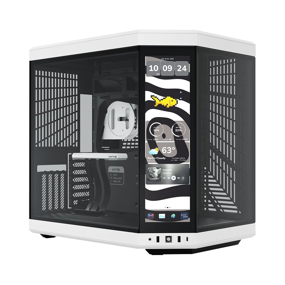 HYTE Y70 TOUCH INFINITE 14.5 Inch Integrated IPS Touchscreen ATX Case - Panda