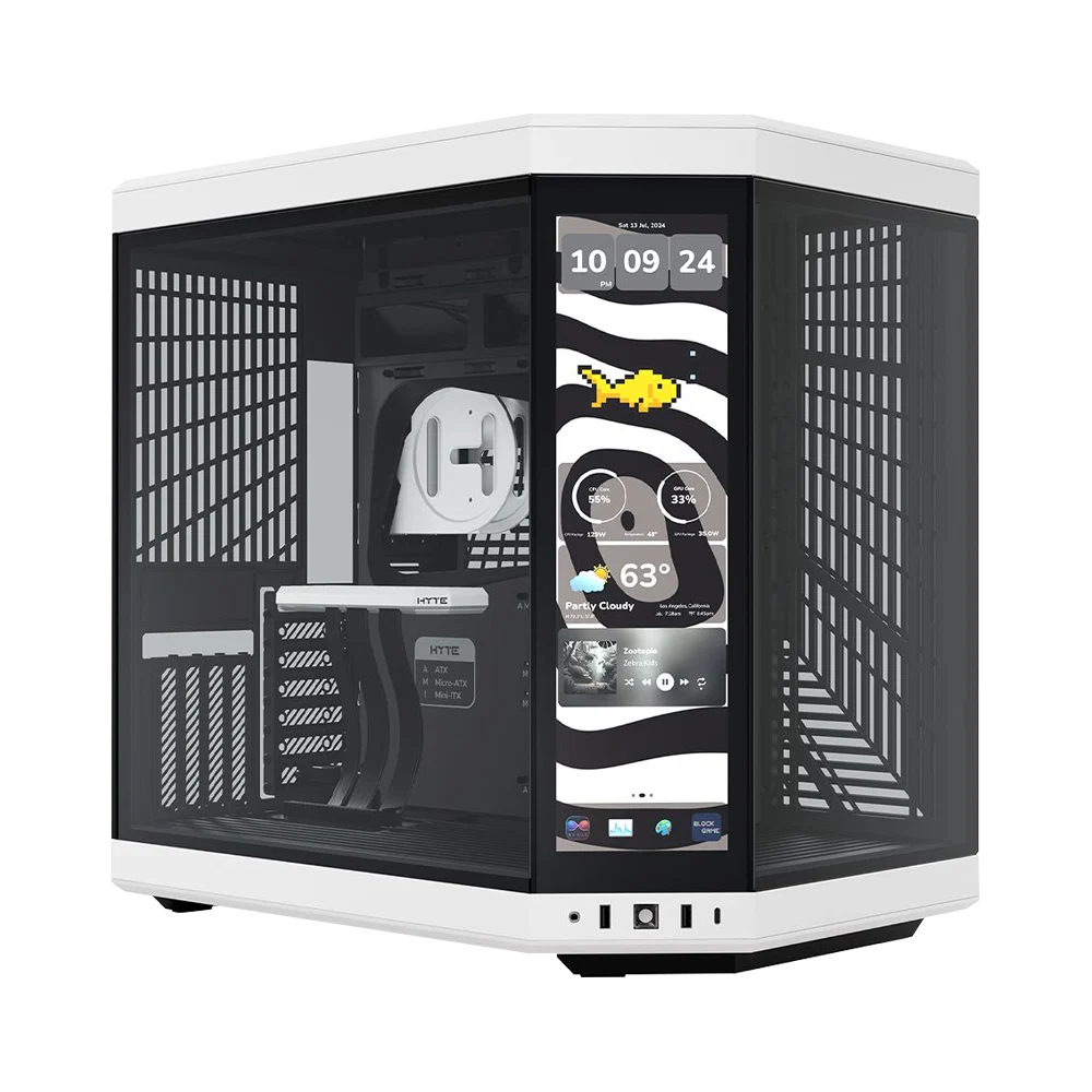 HYTE Y70 TOUCH INFINITE 14.5 Inch Integrated IPS Touchscreen ATX Case - Panda