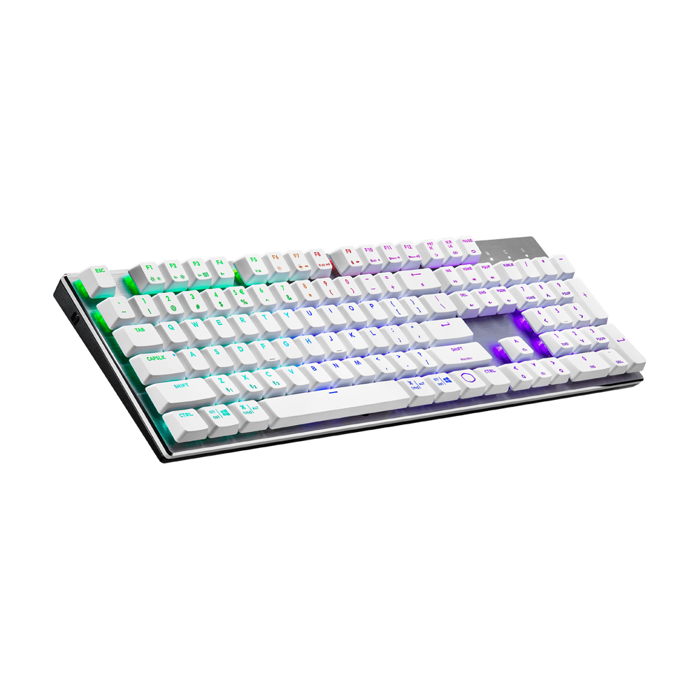 Cooler Master SK653 RGB Wireless Low Profile Mechanical Red Switch Keyboard - Silver White