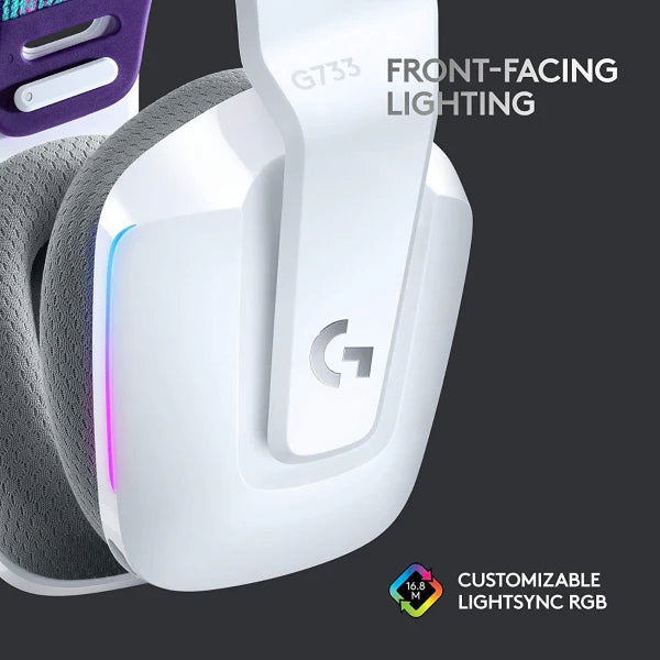 Logitech G733 Lightspeed Wireless RGB Gaming Headset-White