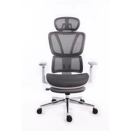 BLACK BULL mesh office and gaming Chair white / Gray