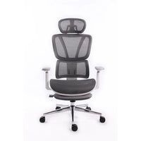 BLACK BULL mesh office and gaming Chair white / Gray