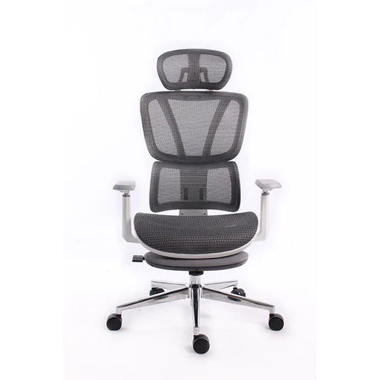 BLACK BULL mesh office and gaming Chair white / Gray