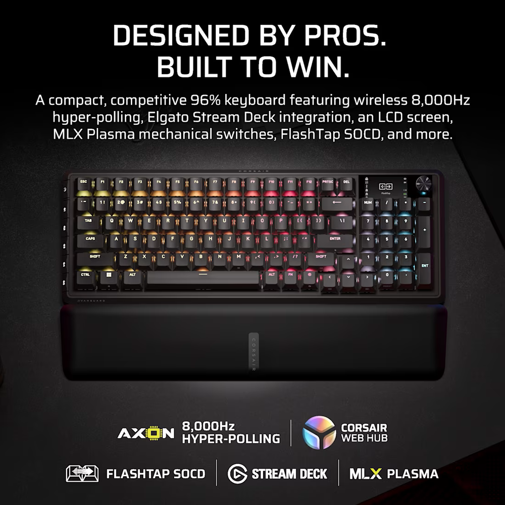CORSAIR VANGUARD 96 Wirless Mechanical Gaming Keyboard - Black