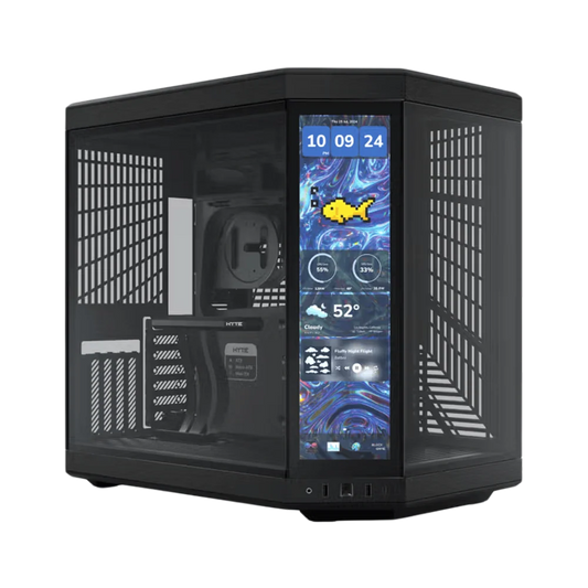 HYTE Y70 TOUCH INFINITE 14.5 Inch Integrated IPS Touchscreen ATX Case - Pitch Black