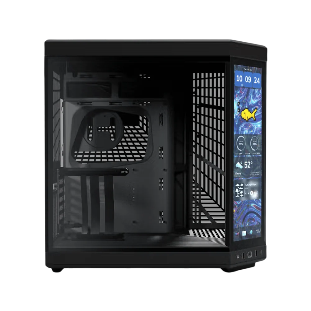 HYTE Y70 TOUCH INFINITE 14.5 Inch Integrated IPS Touchscreen ATX Case - Pitch Black