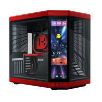 HYTE Y70 TOUCH INFINITE 14.5 Inch Integrated IPS Touchscreen ATX Case - Black Cherry