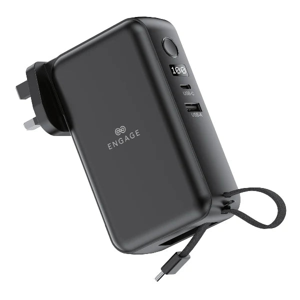 Engage Hybrid 65W Gan Charger 10000 Mah Power Bank (38.5W/H)