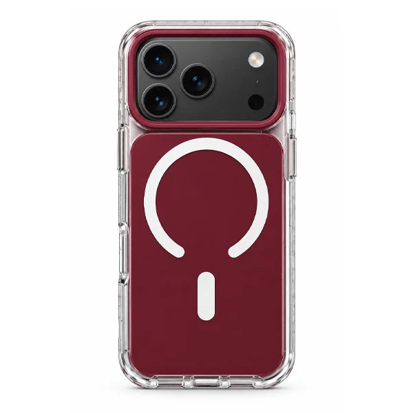 Magsafe iPhone 18 Pro Case Hard Pcb + Tpu Sides (Burgundy)