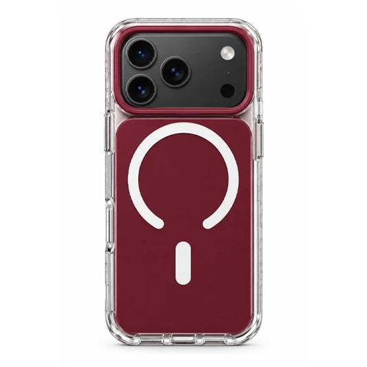Magsafe iPhone 18 Pro Case Hard Pcb + Tpu Sides (Burgundy)