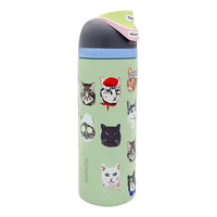 Owala Freesip Insulated Stainless Steel Water Bottle 32Oz Cat Collage