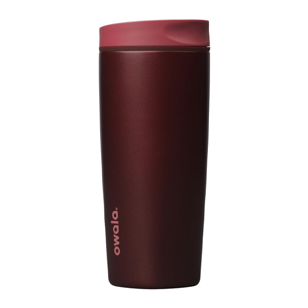 Owala Smoothsip Slider Insulated Travel Coffee Cup 20 Oz  Black Cherry