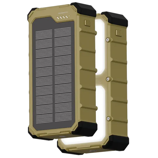 Powerology Solara 20000Mah Ip66 Pd22.5W W/Dual Led Solar Pb-Khaki(6284302755552)