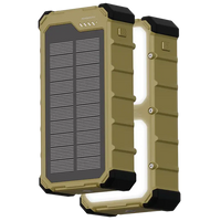 Powerology Solara 20000Mah Ip66 Pd22.5W W/Dual Led Solar Pb-Khaki(6284302755552)