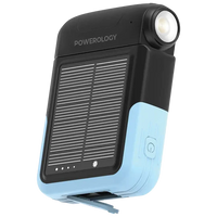 Powerology Sante Solar Power Bank 10000Mah - Black(9904907014676)