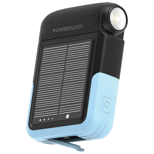 Powerology Sante Solar Power Bank 10000Mah - Black(9904907014676)