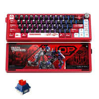 Transformers TF-GK02 Wireless Mechanical Keyboard with Transformers-Inspired Design, RGB Lighting, Hot-Swappable Switches, Gasket Structure, Multimedia Knob, Tri-Mode Connectivity and 65% Compact Layout