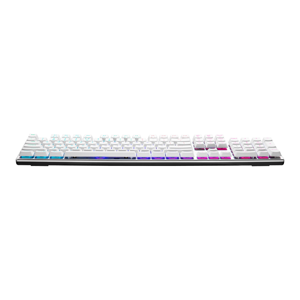 Cooler Master SK653 RGB Wireless Low Profile Mechanical Red Switch Keyboard - Silver White