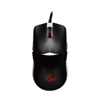 DUCKY FEATHER RGB Wired Huano Blue Switches Lightweight Gaming Mouse - Black/White