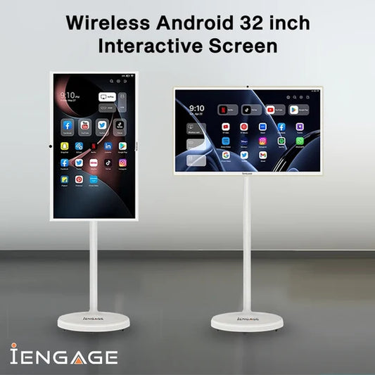 iEngage 32" 4K Android 14 4G Touch Screen- With Built-In Camera (15000Mah) (8/128)