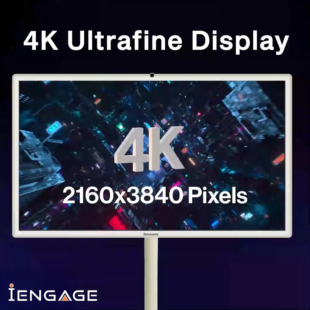 iEngage 32" 4K Android 14 4G Touch Screen- With Built-In Camera (15000Mah) (8/128)