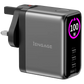 iEngage 100W TFT PD Charger (Triple USB-C + USB -A) W/Interchangeable UK/EU Plug