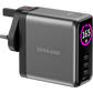 iEngage 165W TFT PD Charger (Triple USB -C + USB-A) W/ Interchangeable UK/EU Plug
