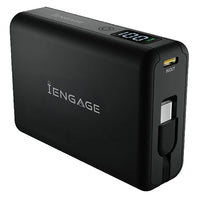 iEngage 10000mAh Powerbank Compact 15W Wireless Charging 45W Fast Charging With Built-In Cable